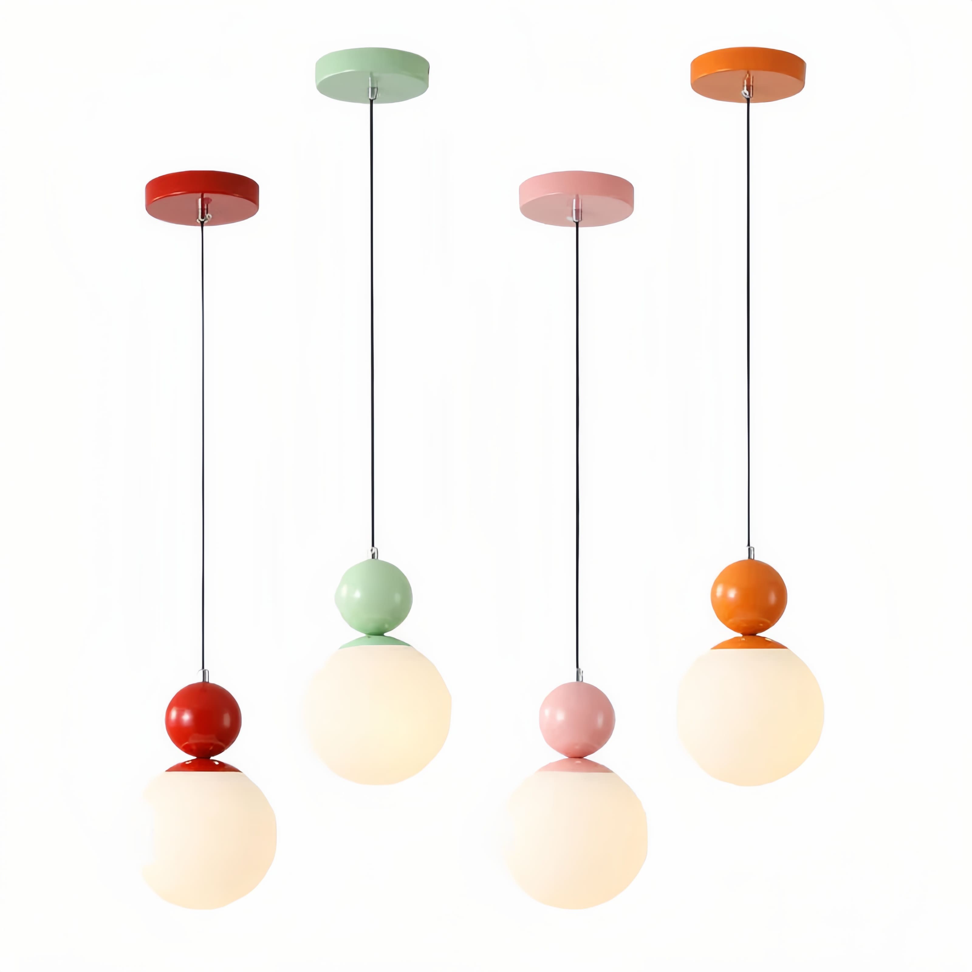Modern Glass Pendant Light – Minimalist Warm Glow for Dining & Bar S240