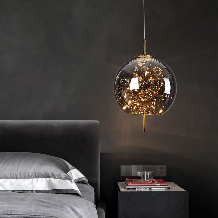 Scandinavian Cylinder Oval Glass Pendant Light M63