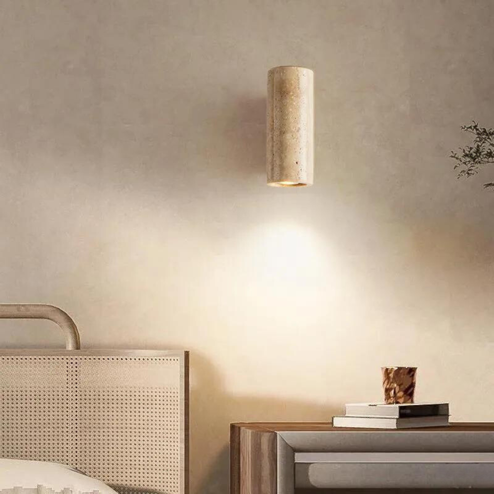 Wabi-Sabi Aura Travertine Wall Light T2022