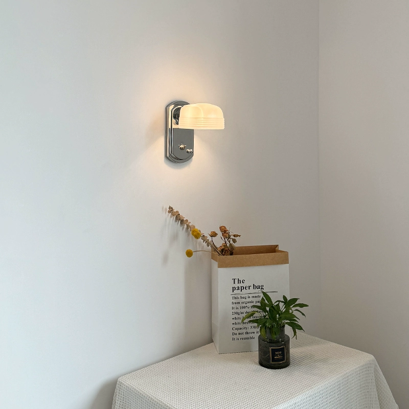 Bauhaus Creative Industrial White Glass Wall Lamp T031