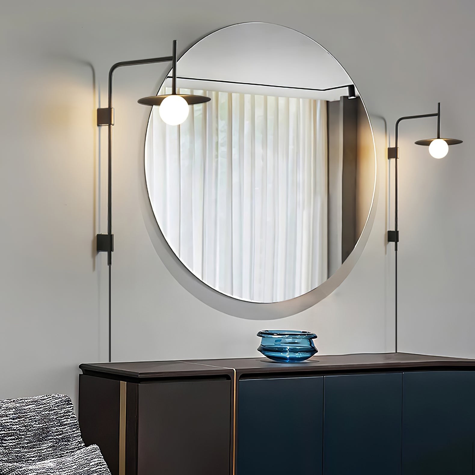 Nordic Swing Arm Wall Lamp for Living Room G26