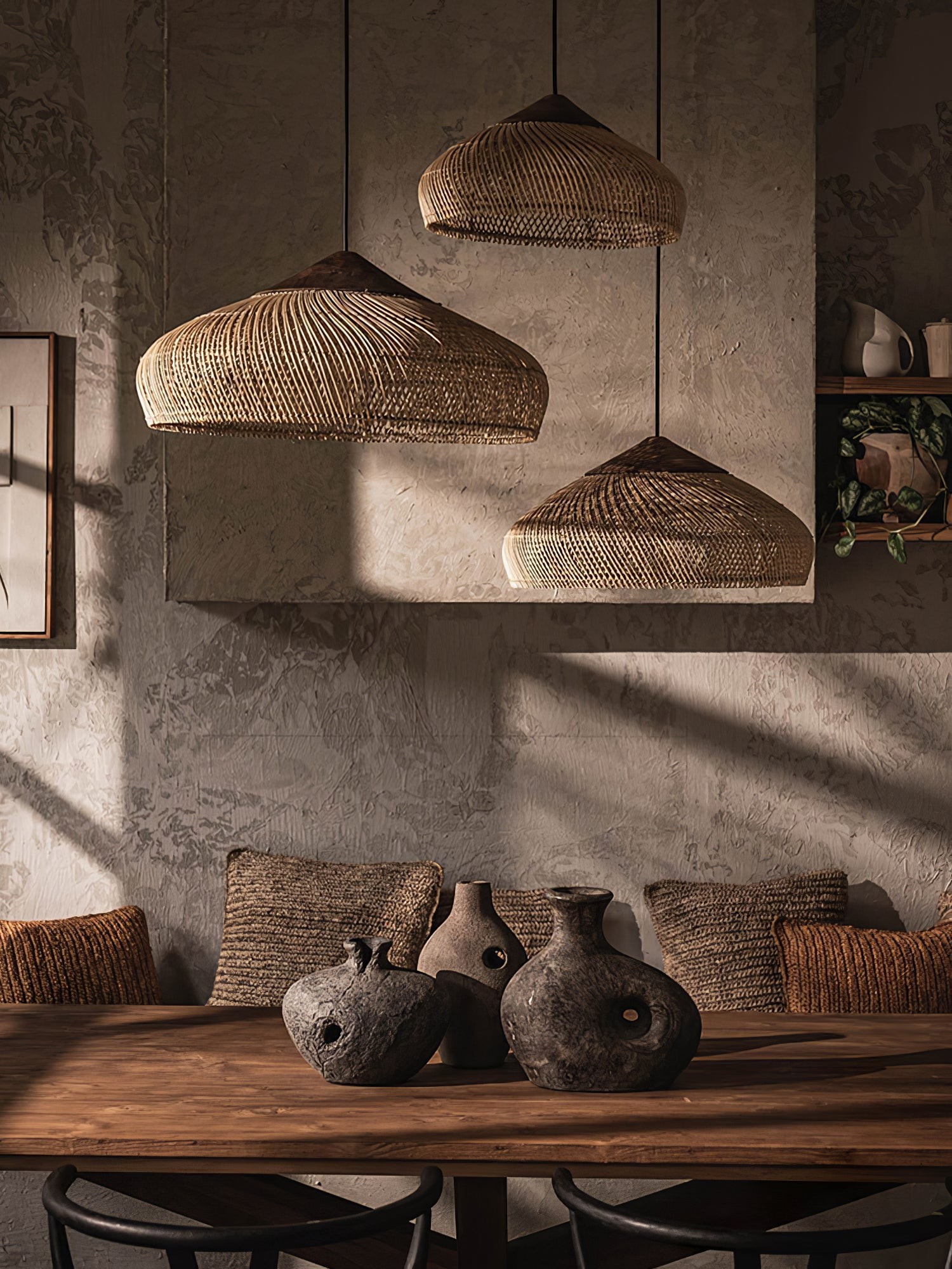 Harp Braided Rattan Pendant Lamp T048