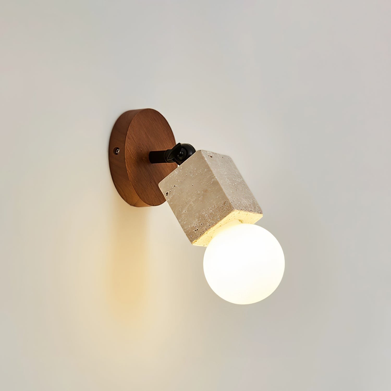 Wabi-Sabi Travertine Adjustable Wall Lamp M487