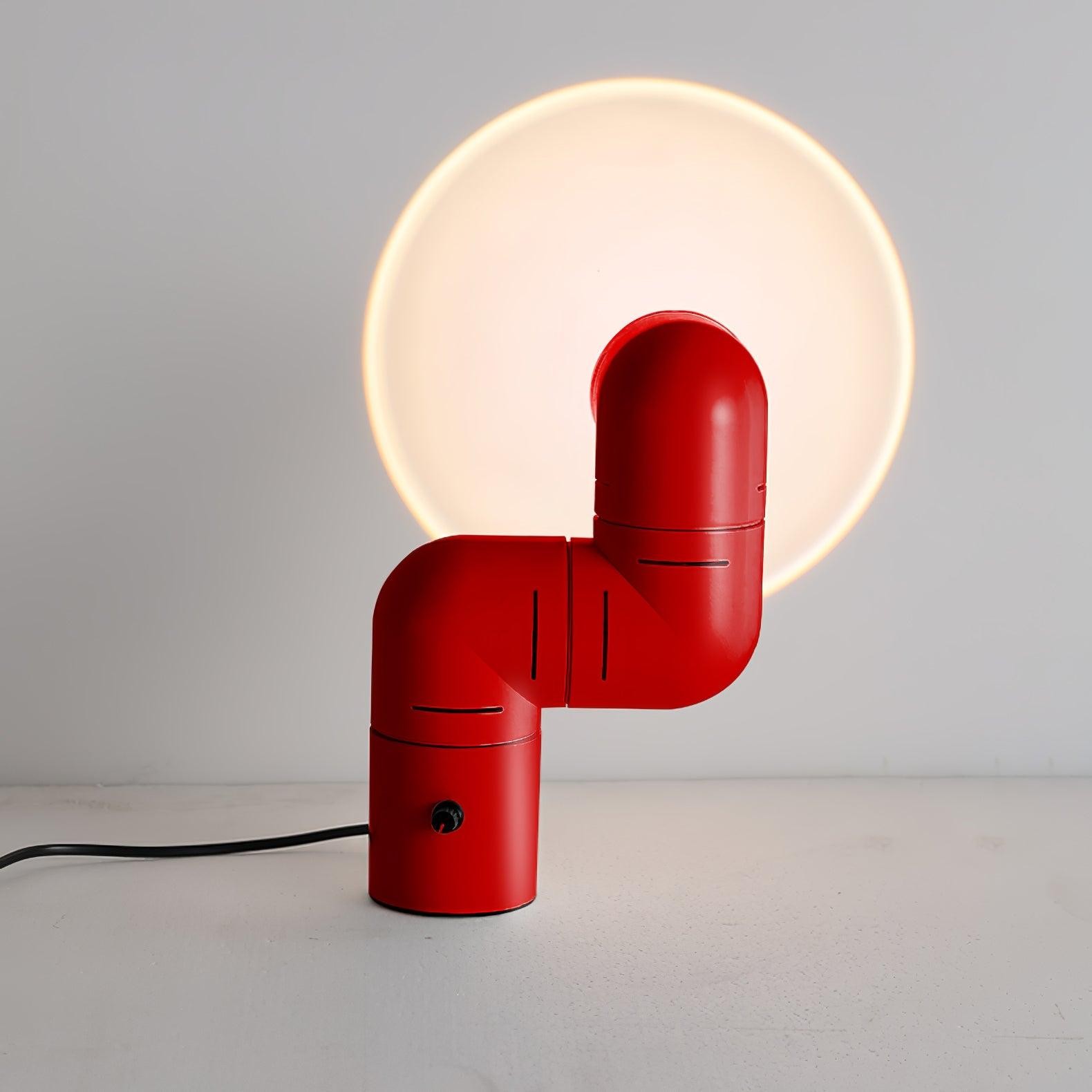 Red Tubular Table Lamp Suitable For Bedroom M504