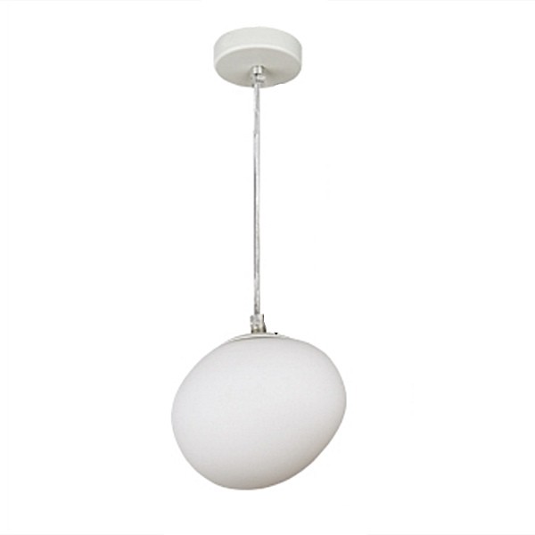 Pebble Orb Deco Milk Glass Pendant Light S161