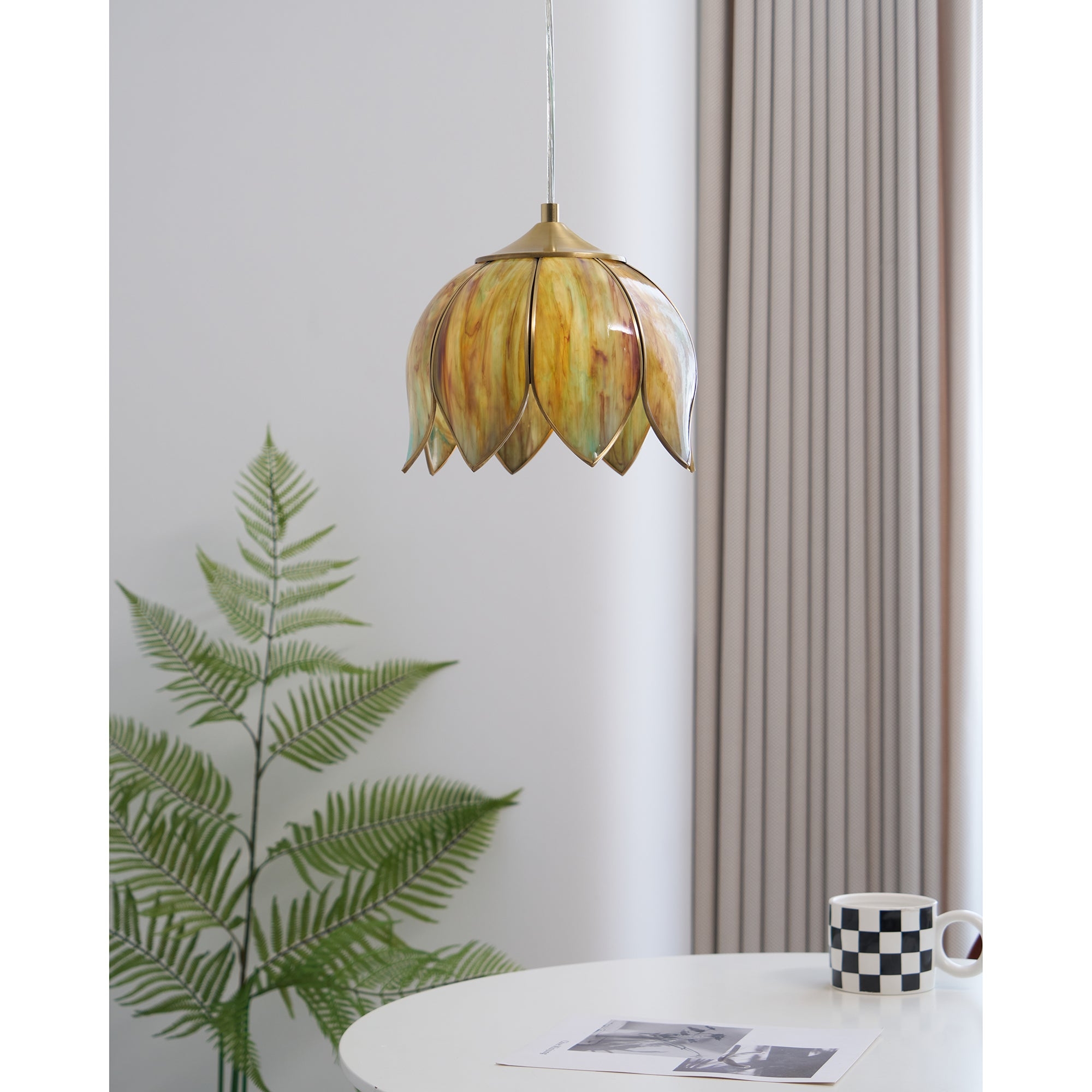 Retro Lotus Pendant Lamp T1806