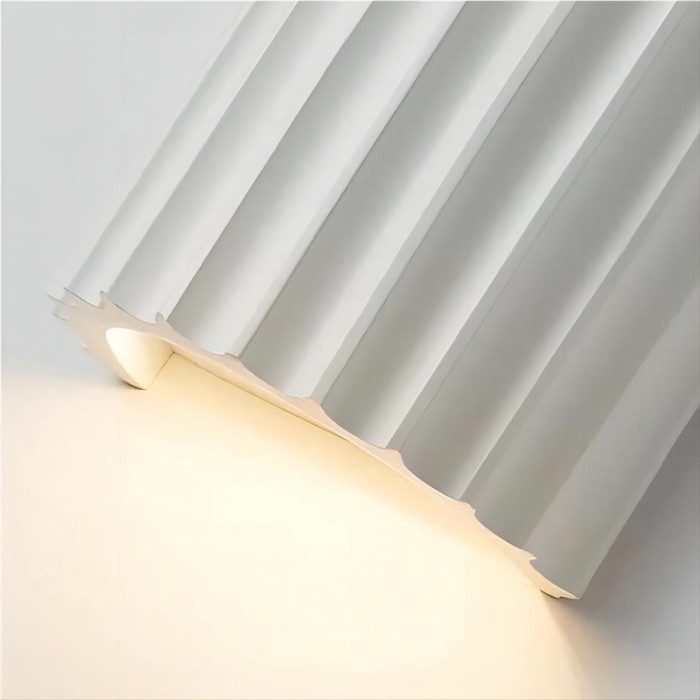 Ribbed Resin Design - Minimalist Wall Light for Modern Interior Spaces S104