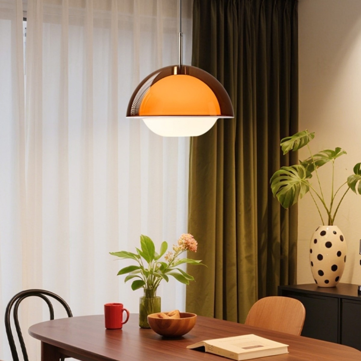 Sunset Inspired Acrylic Pendant Lamp – Warm & 3-Color Options S255