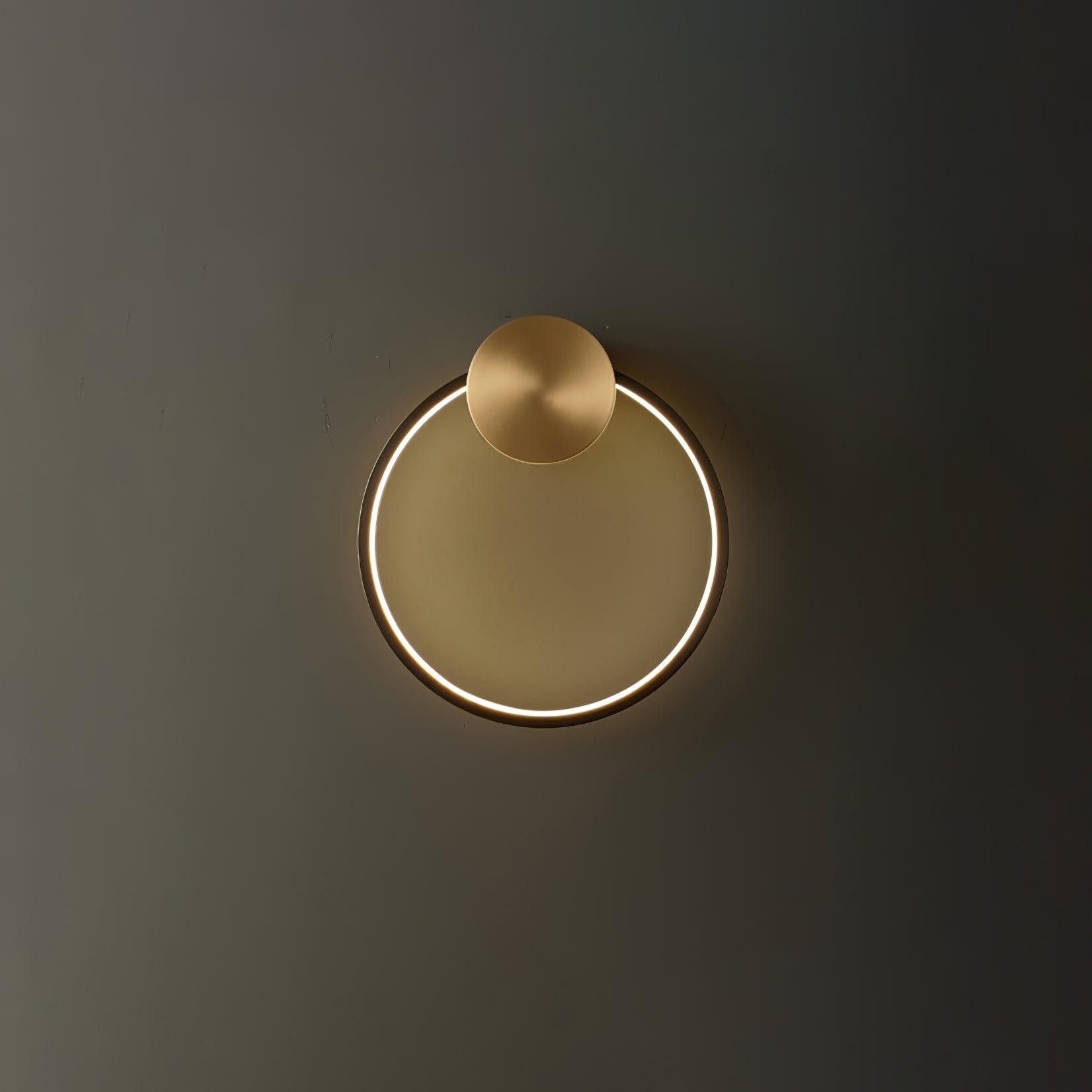 Minimalist Creative Simple Brass Round LED Wall Light M323