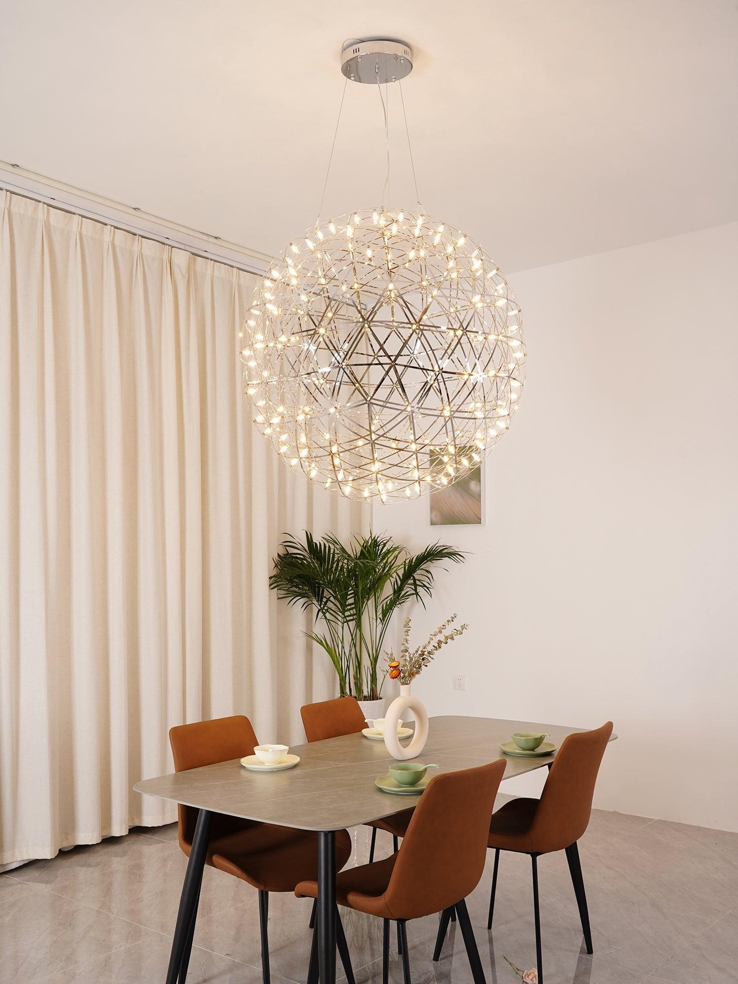 Silver Spark Ball Pendant Light T204