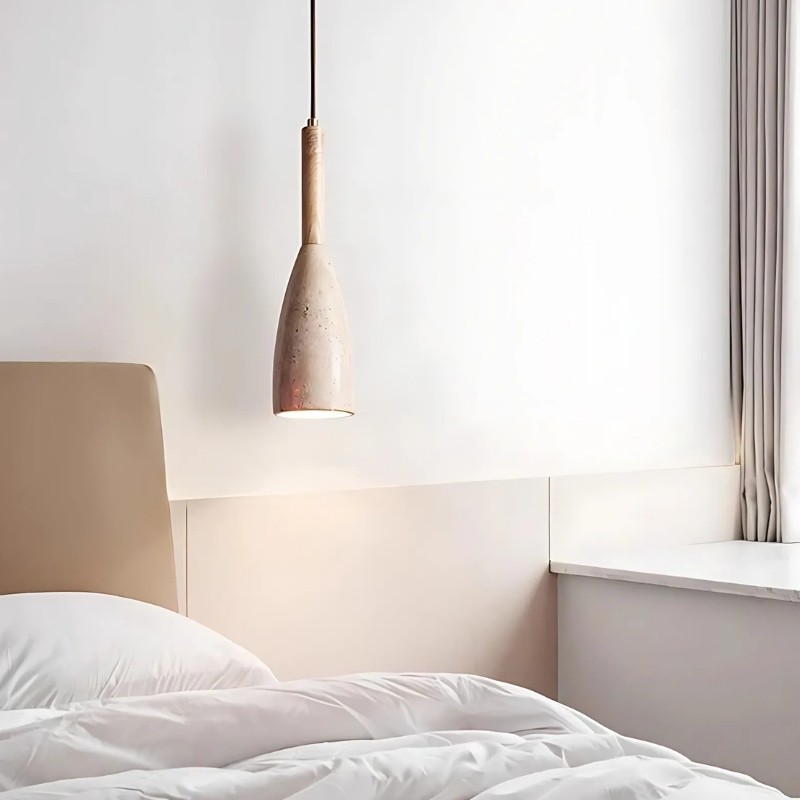 Travertine Pendant Light with Japanese Minimalist Design S287