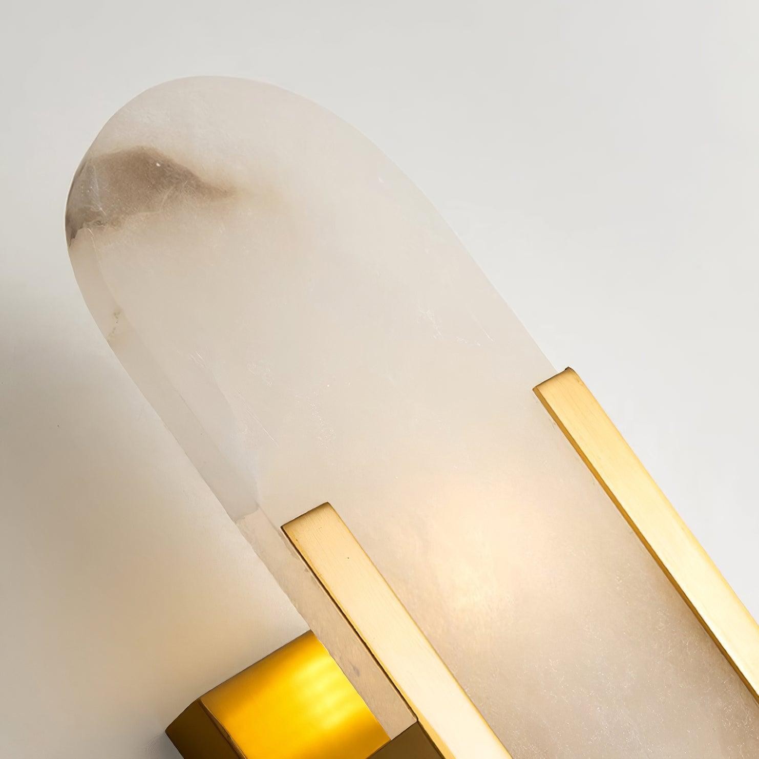 Alabaster Elongated Plug In Wall Lamp M135
