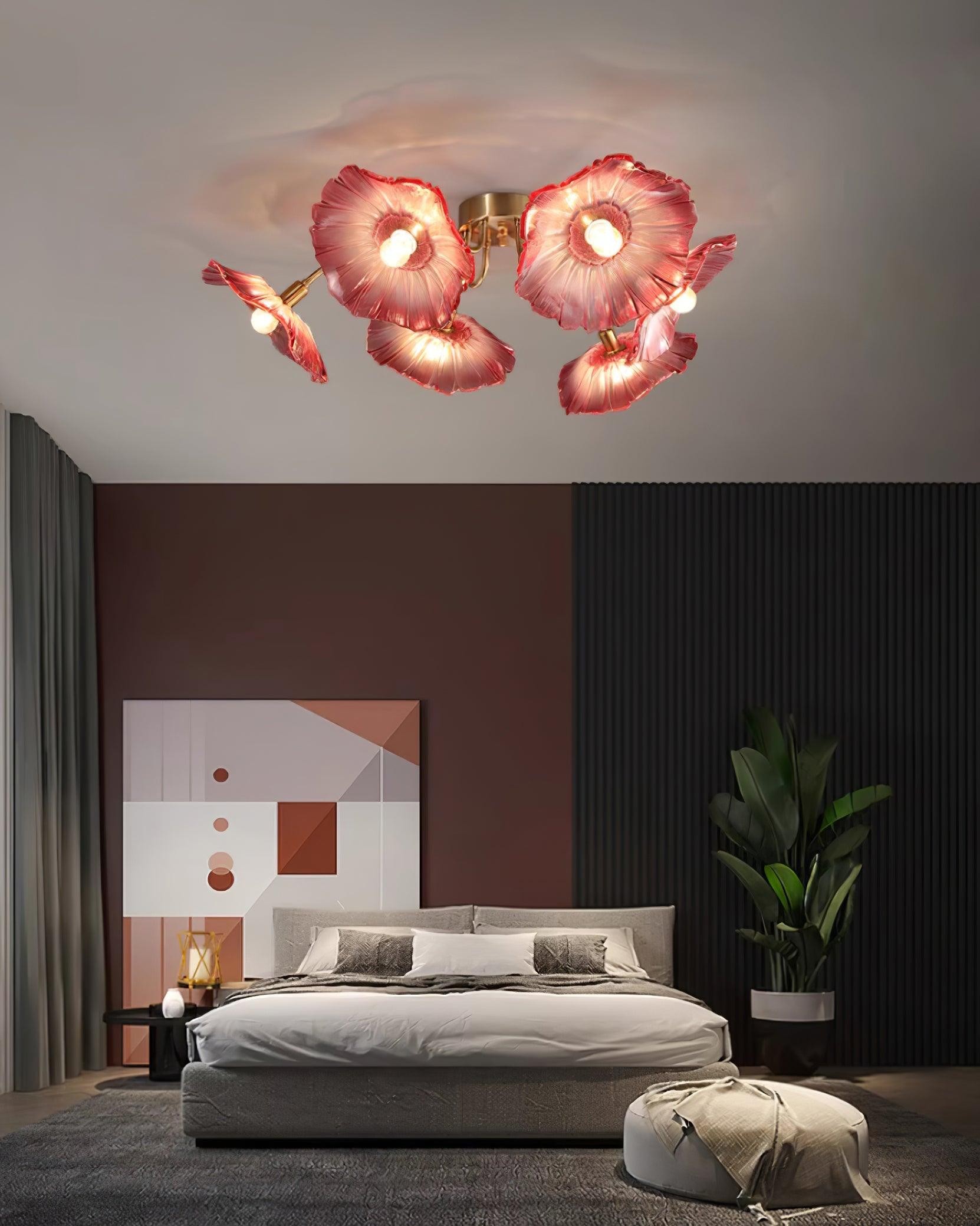 Murano Glass Flowers Ceiling Light P049