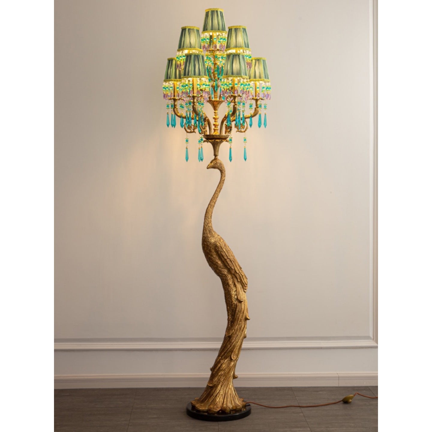 Perky Peacock Floor Lamp T1985