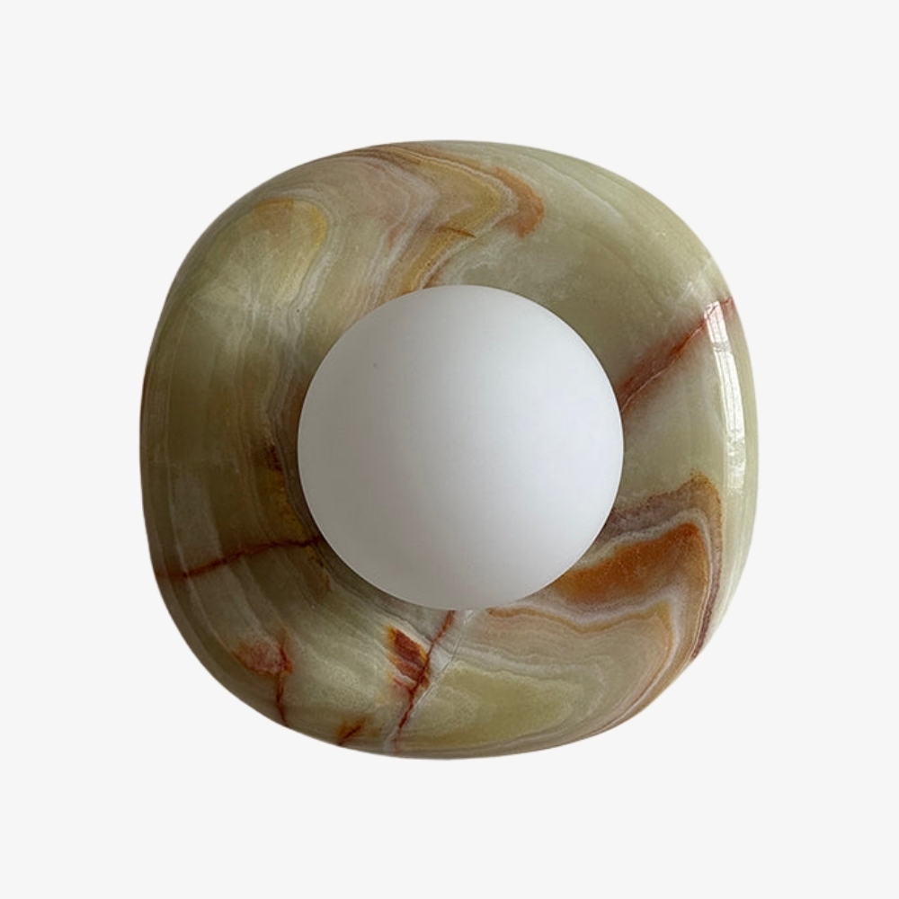 Oria Jade and Alabaster Wall Lamp - Elegant Interior Lighting T1199