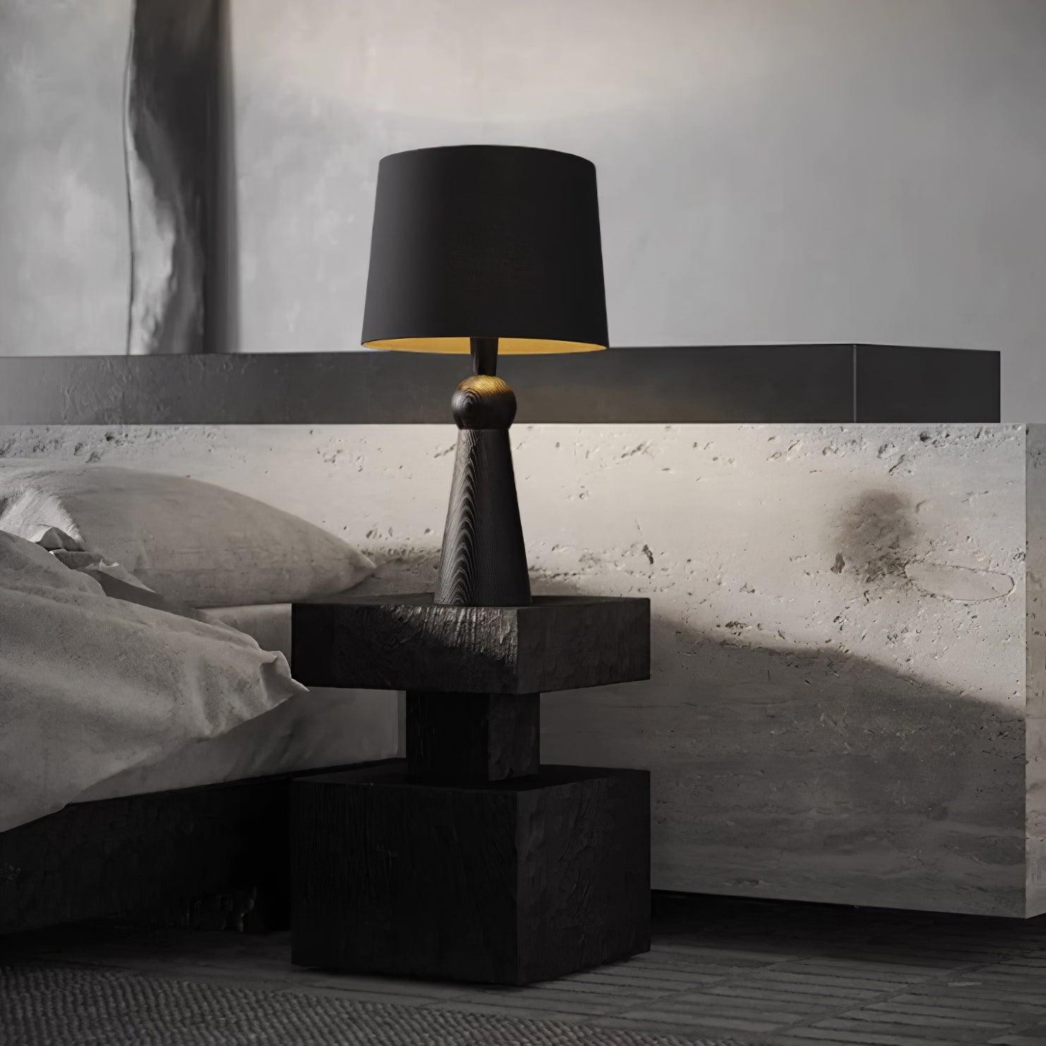 Nordic Retro Solid Wood Fabric Table Lamp M572