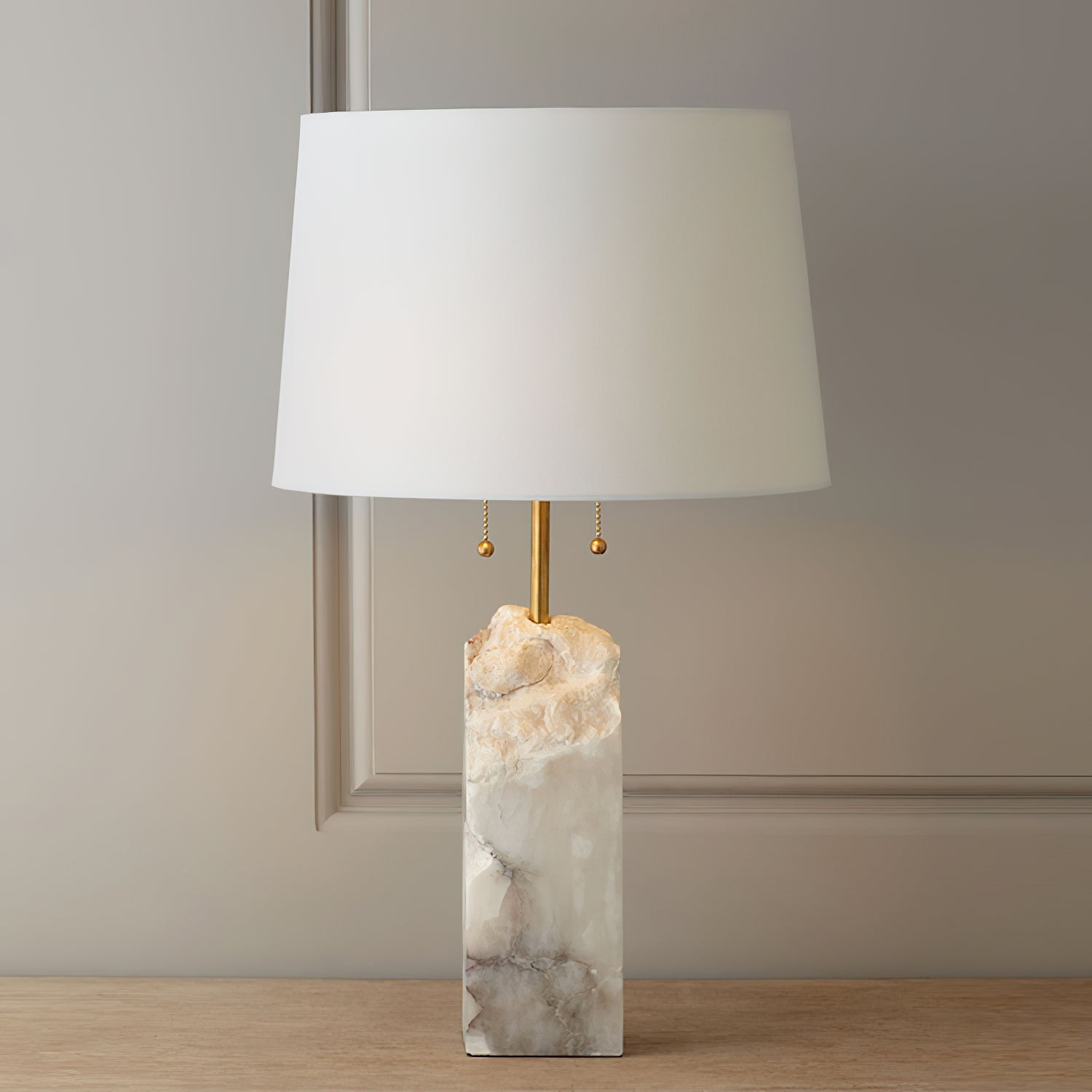 Raw Alabaster Table Lamp T1726