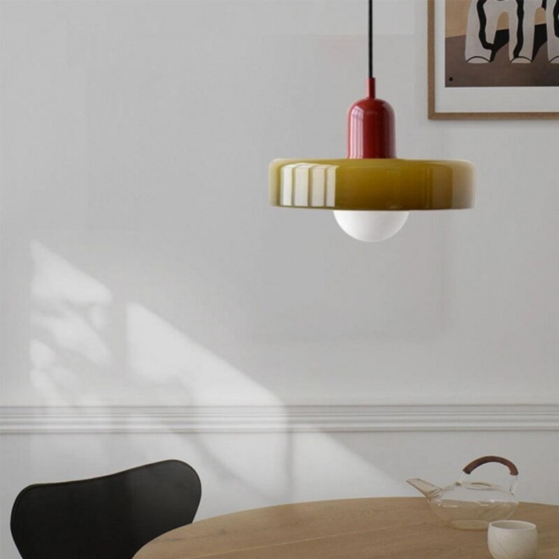Morandi Glass Disc Orb Pendant Lamp S09