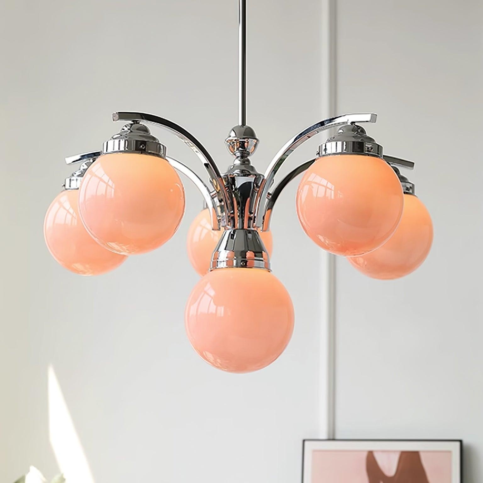 French Elegant Glass Orb Chandelier M427