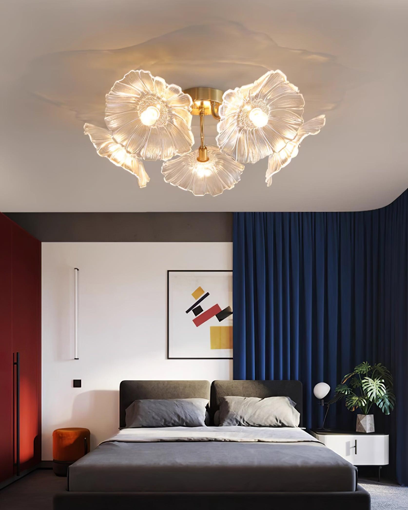 Murano Glass Flowers Ceiling Light P049
