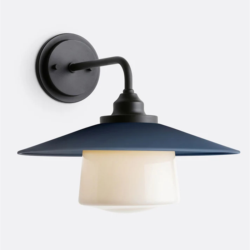 Cordax Utility-Inspired Wall Sconce - Metal and Glass for Indoor Outdoor Decor T1071
