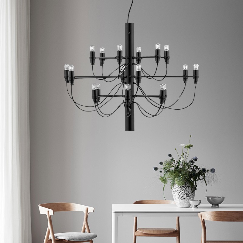 Tendrila Multi-Light Chandelier - Industrial Style Pendant Light for Dining Room
