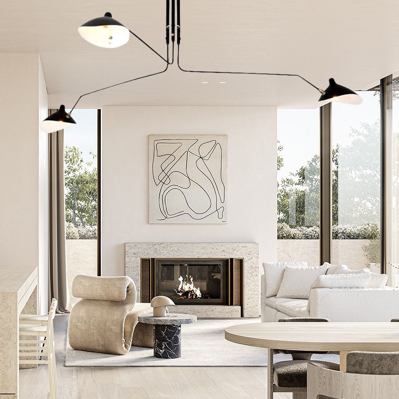 Arclume Arc Ceiling Lamp - Mid Century Multi Arm Light for Living Room