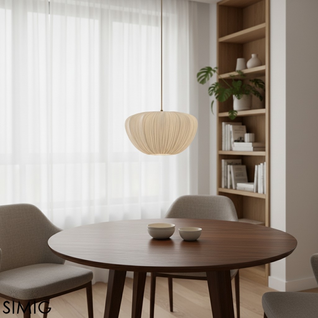 Linbron Soft Linen Shade Pendant - Elegant Light for Living T477