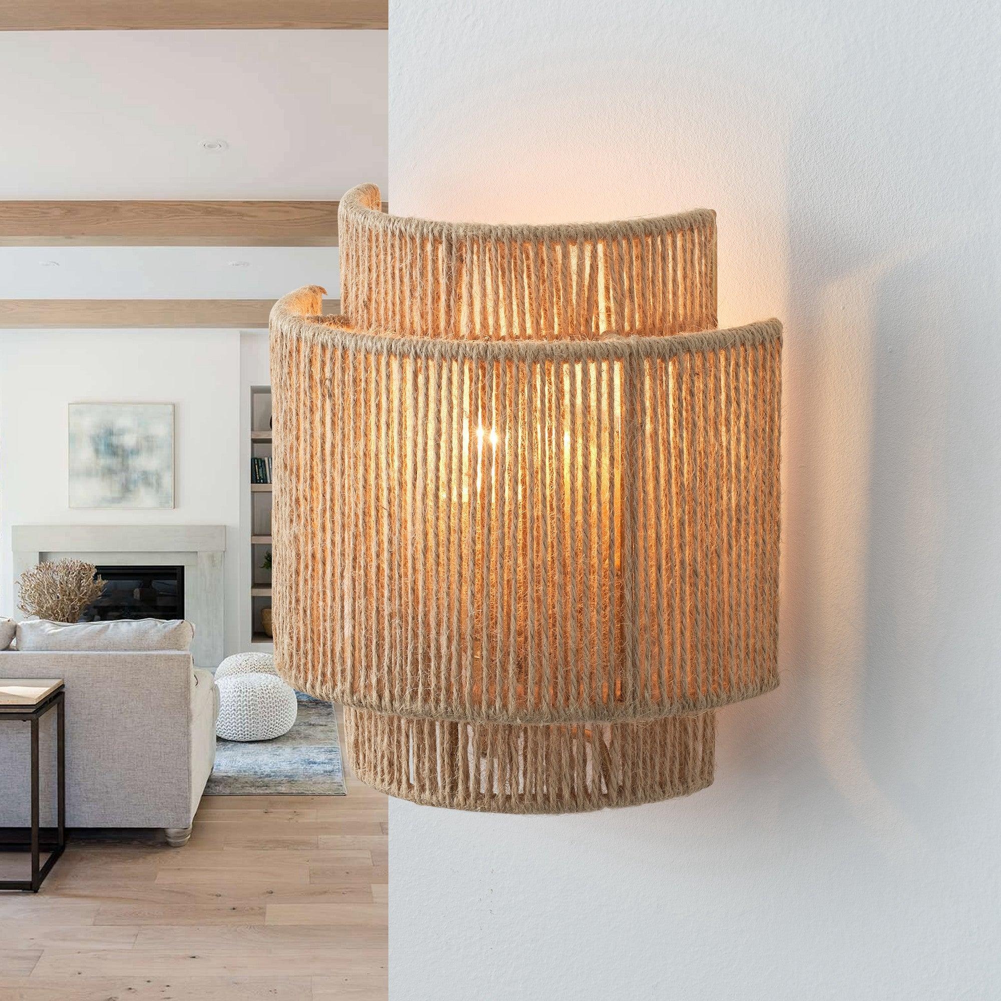 Bohemian Vintage Hand Woven LED Wall Light T2018