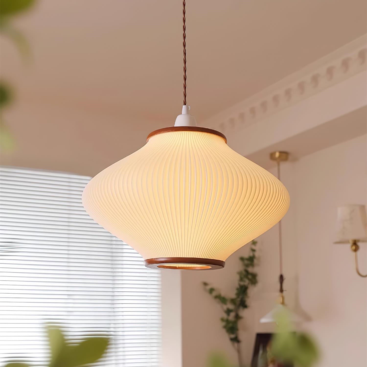 French Style Pine Bell Pendant Lamp M259