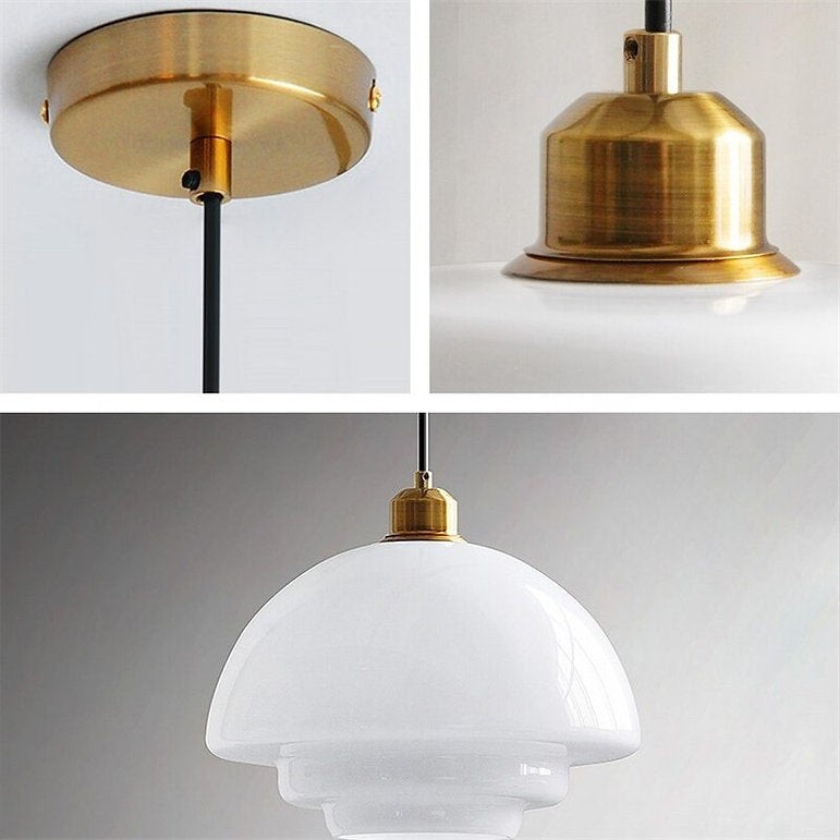 Multi Tier Art Glass Pendant Light - Mid-Century Style for Kitchen Island S93