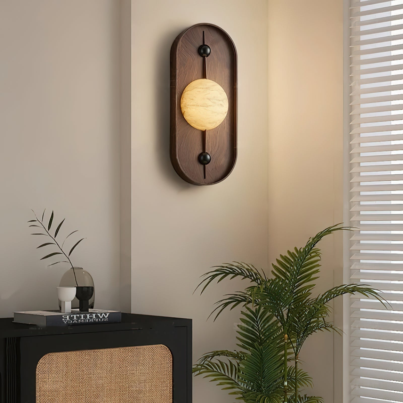 Bezel Alabaster Wall Lamp T1617