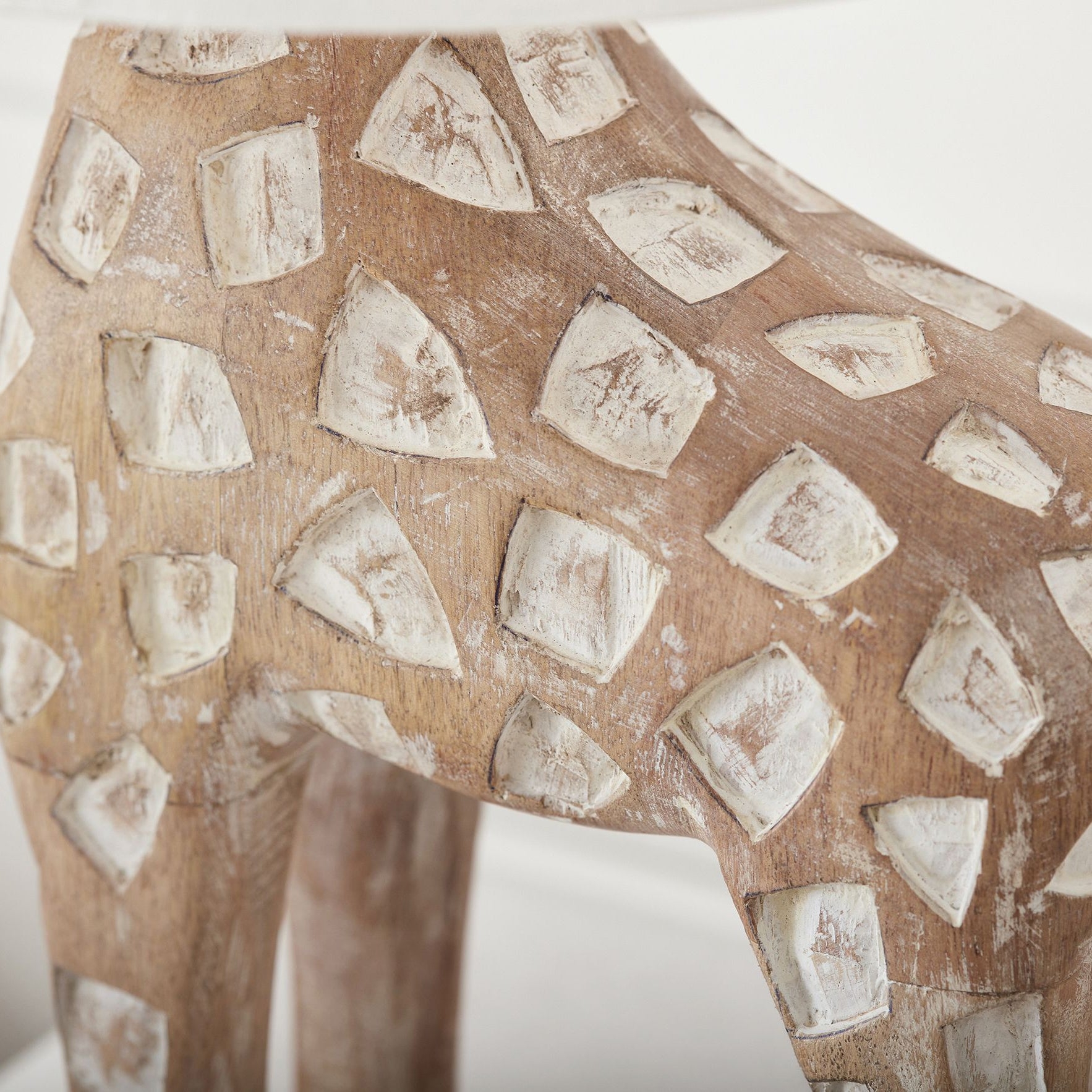 Carved Wood Animal Table Lamp T1745
