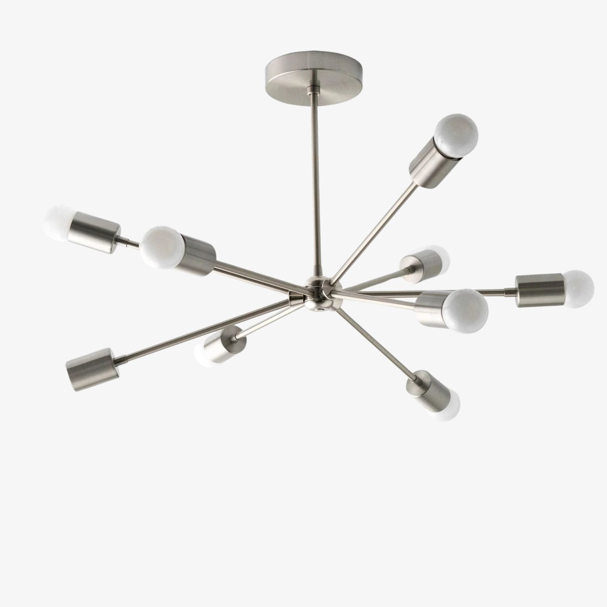 Mobilux Line Mid Century Sputnik Chandelier - Modern Brass Ceiling Light T317