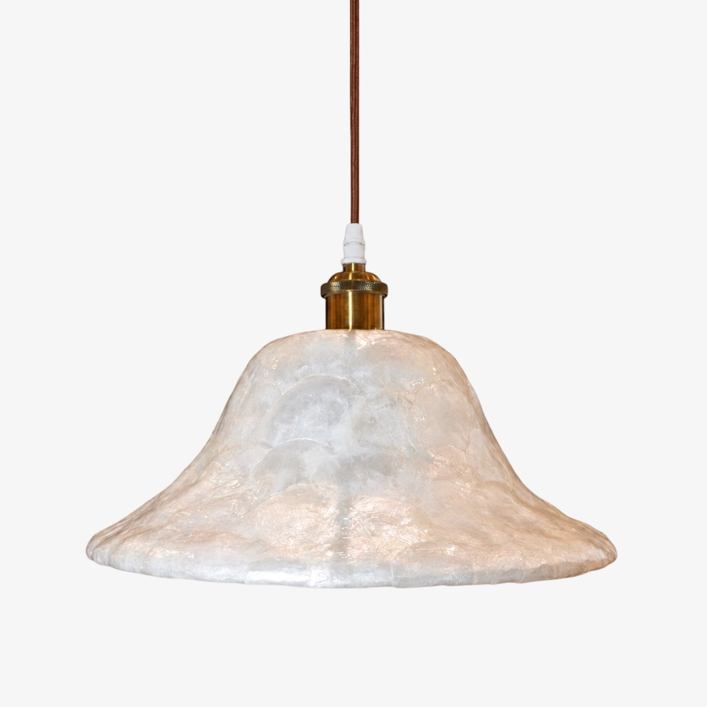 Lunavera Artistic Capiz Shell Hanging Light Contemporary Minimalist Hanging Lamp for Multiple Rooms T2199