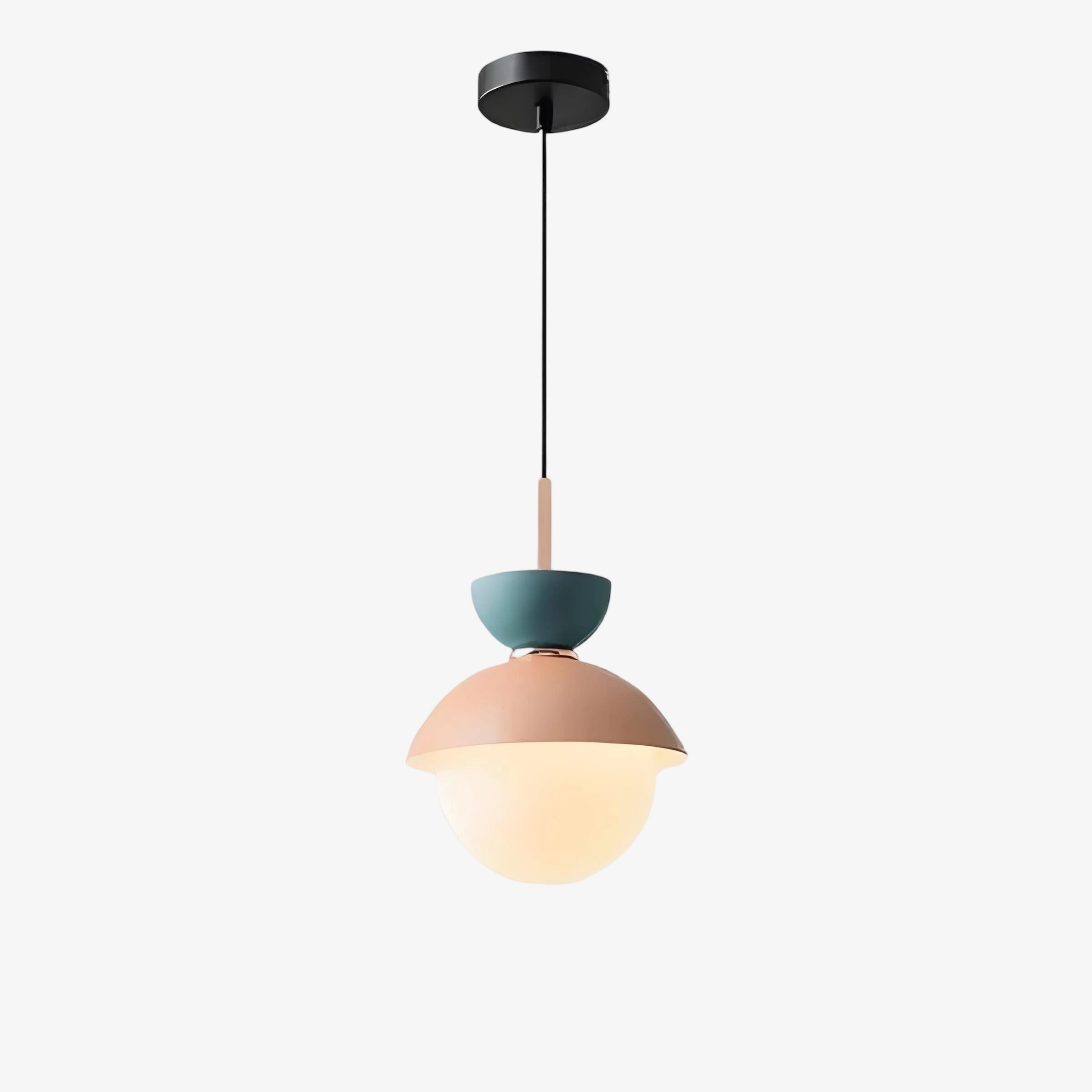 Frovela Nordic Macaroon Pendant Lamp with Globe Design - Aluminum Lighting for Bedroom or Living Room T567