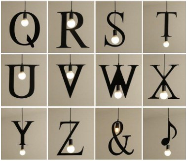 Alphabet Pendant Light