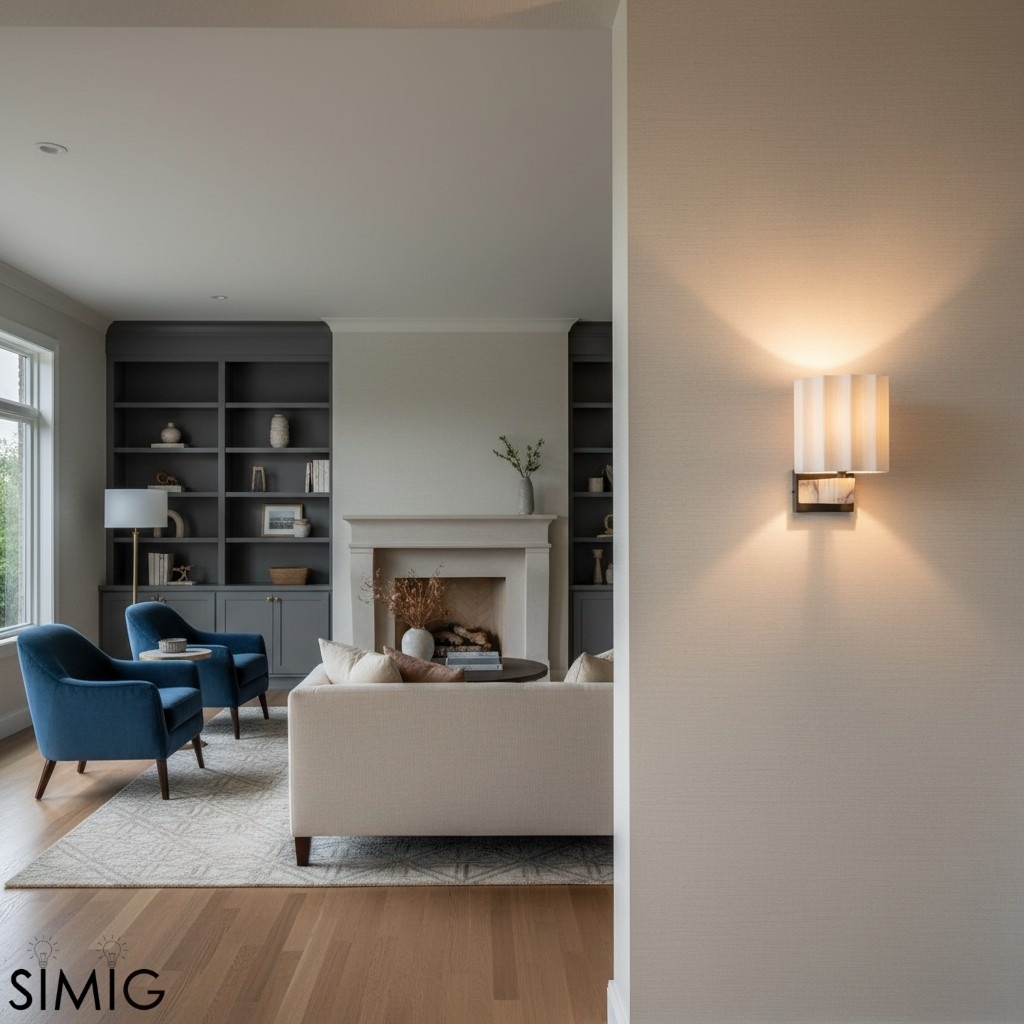 Cavilon Wall Light - Sculpted Linen Shade with Marble Arm T653