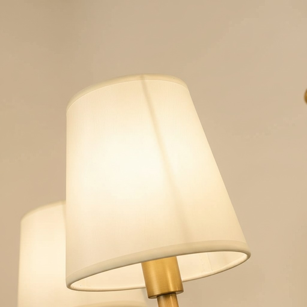 Altoris Series Branch Chandelier with Fabric Shades - Brass Ceramic Chandelier for Living Room T1141