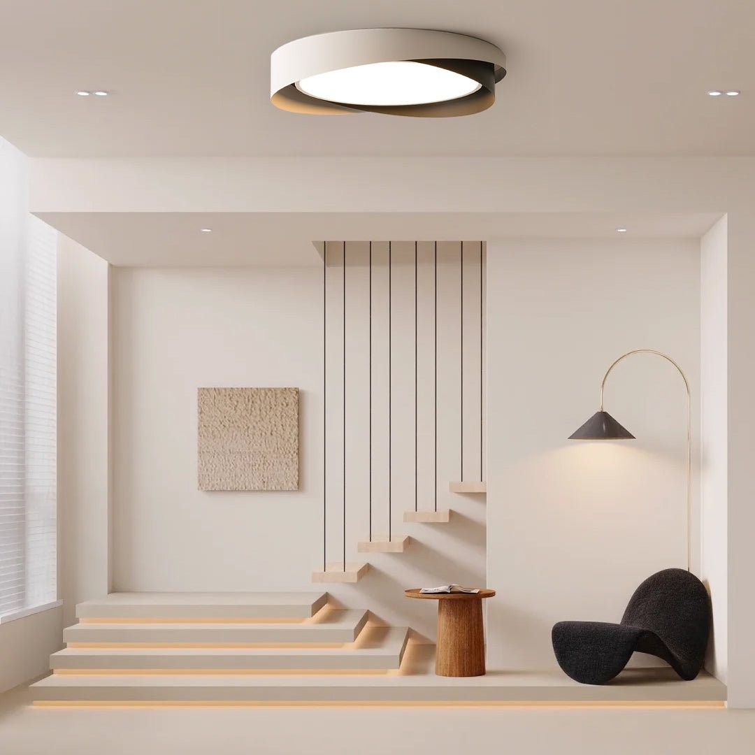Nordic Style Modern Minimalist Wave Pattern Ceiling Lamp M424