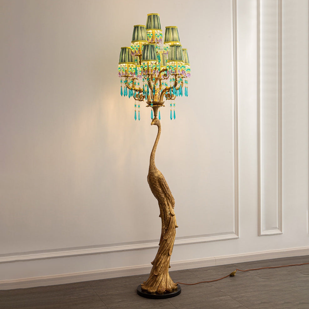 Perky Peacock Floor Lamp T1985