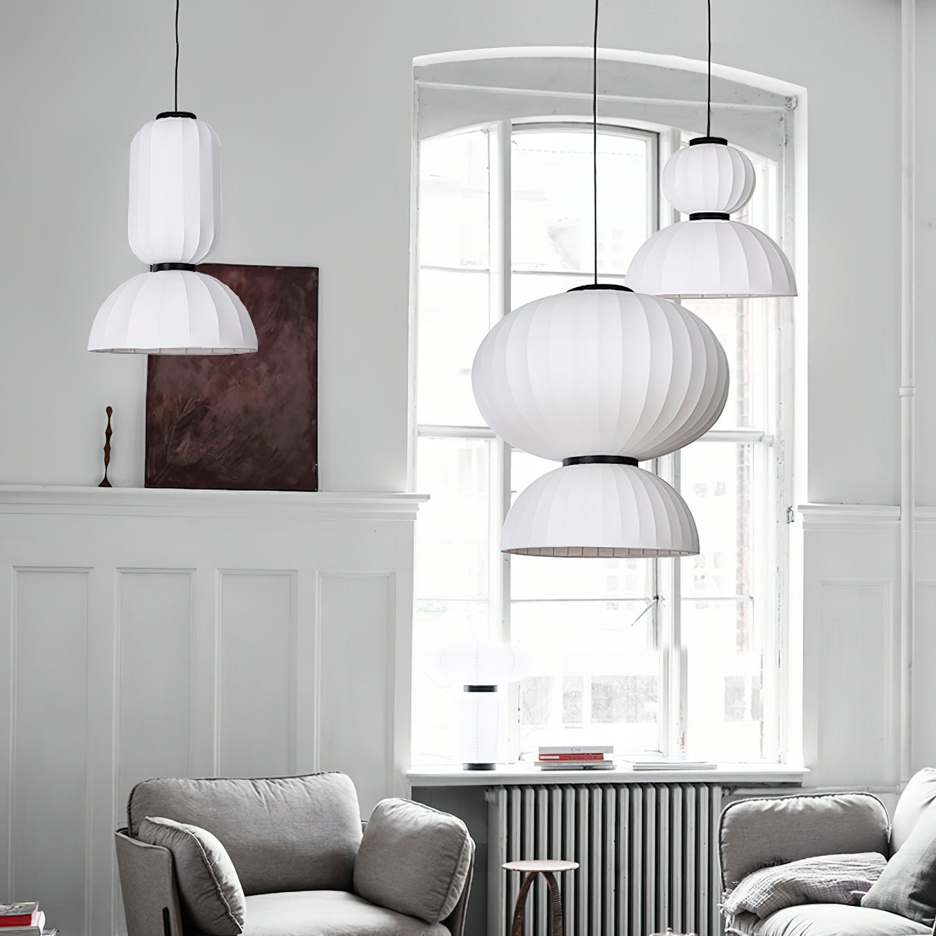 Mulberry Silk Lantern Pendant Light M433