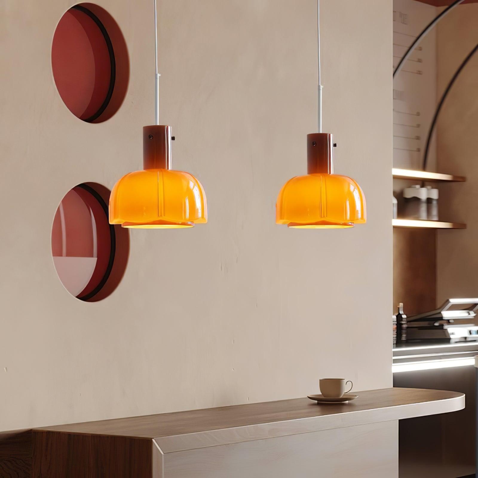 Medieval Style Glass Bud Pendant Lamp M352