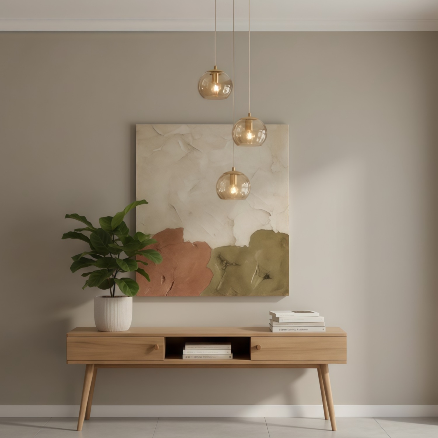 Tracian Dimpled Globes 3-Light Pendant Lamp - Sculptural Amber Lighting Ideal for Lounge or Entryway T1054