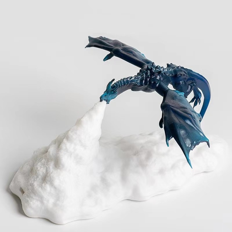 Creative 3D Printed Airplane Fire Dragon Table Lamp M585