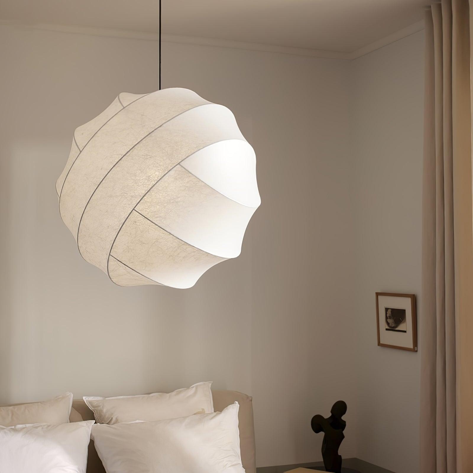 Wabi-Sabi Style Fiber Cocoon Pendant Lamp M400