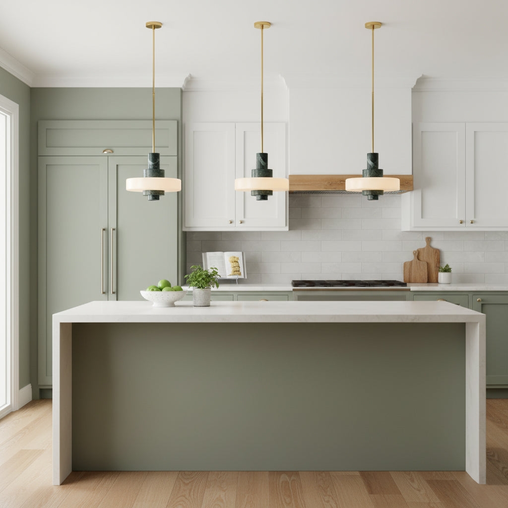 Mercury Green Marble Pendant Lamp T1931