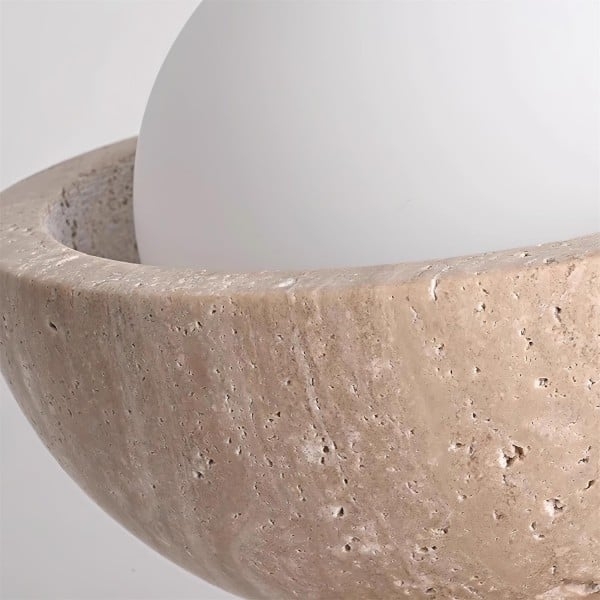 Travira Ceiling Light Textured Bowl Design Flush Mount Ceiling Lamp - Organic Style for Living Rooms T493