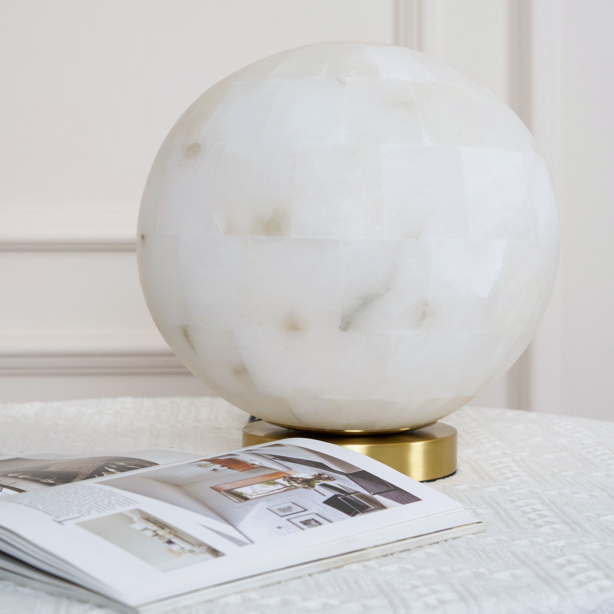 Alabaster Ball Table Lamp T1657