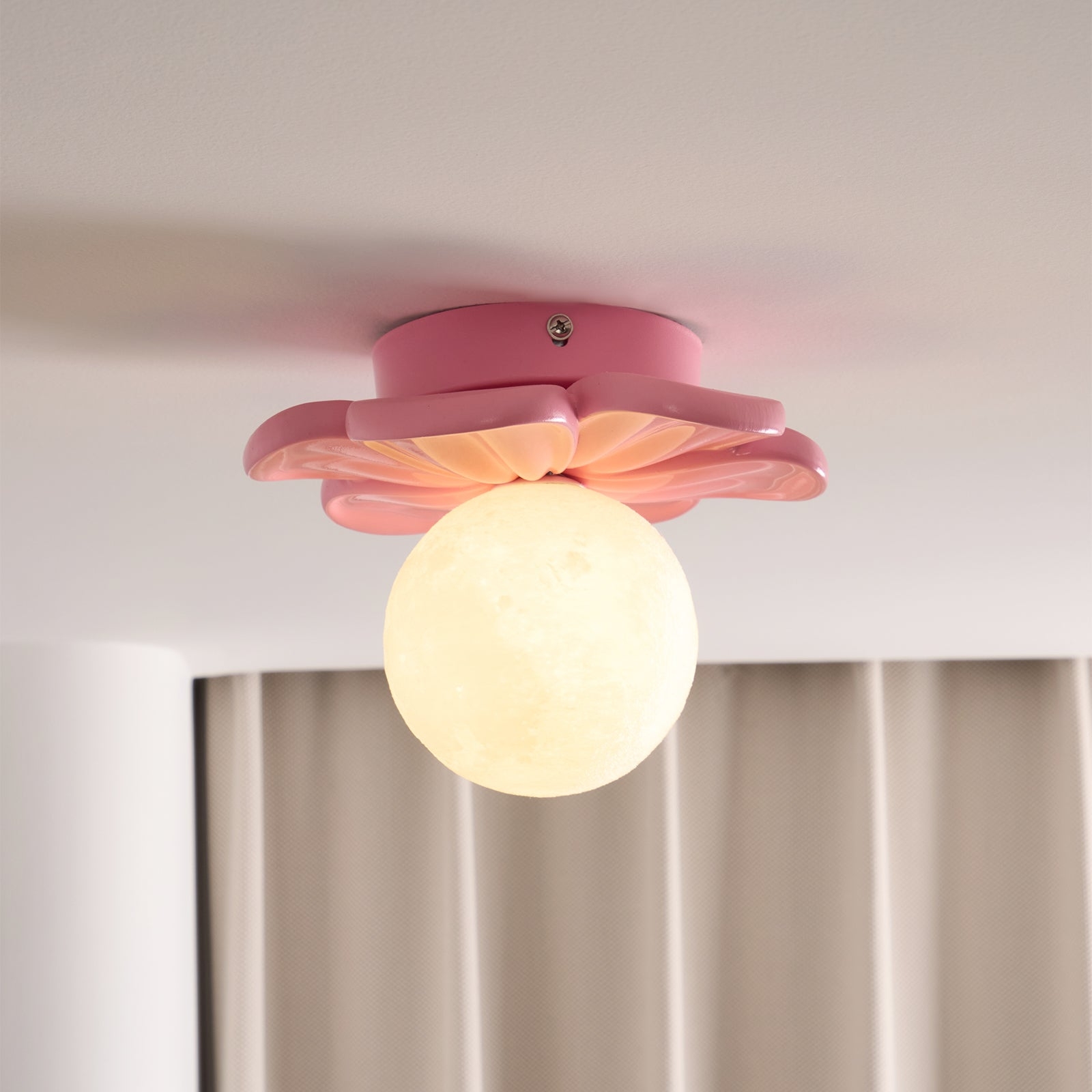 Cream Bloom Flower Ceiling Lamp T1632